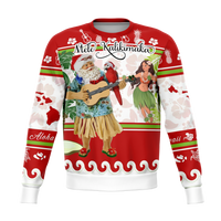 Hawaii Christmas Sweatshirt - Mele Kalikimaka Santa Claus Style 2 Unisex Red - Polynesian Pride