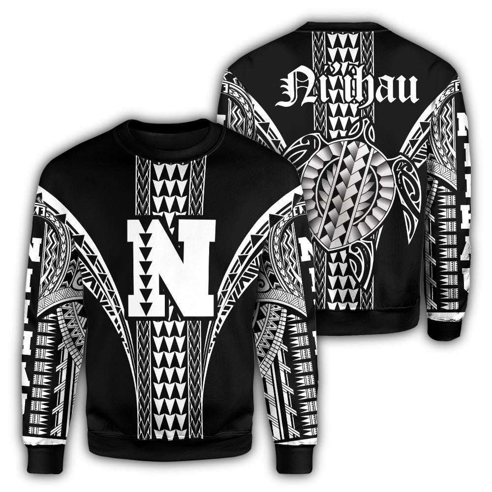 Niihau Island Polynesian Sweatshirt - Comely Style - AH Unisex White - Polynesian Pride
