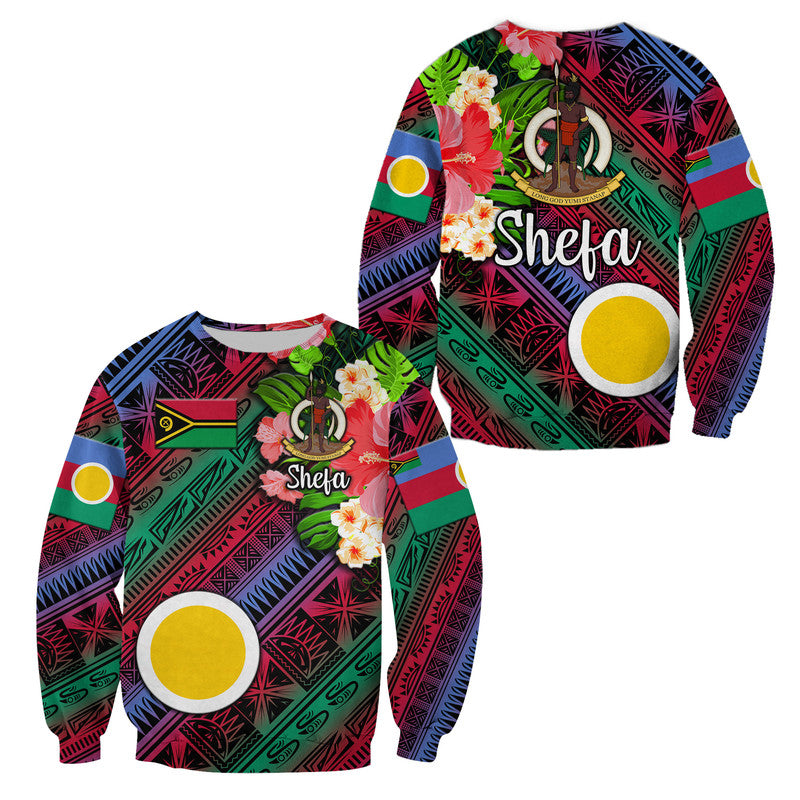 Vanuatu Shefa Sweatshirt Independence Be Proud LT8 Unisex Blue - Polynesian Pride