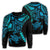 Hawaiian Turtle Polynesian Sweatshirt - Turquoise - Gada Style - AH Unisex Turquoise - Polynesian Pride