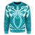 Hawaii Kanaka Polynesian Football Jersey Sweatshirt - Cyan - Bernice Style - AH - Polynesian Pride