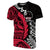 Custom Cook Islands T Shirt Atiu Polynesian Style LT6 Red - Polynesian Pride