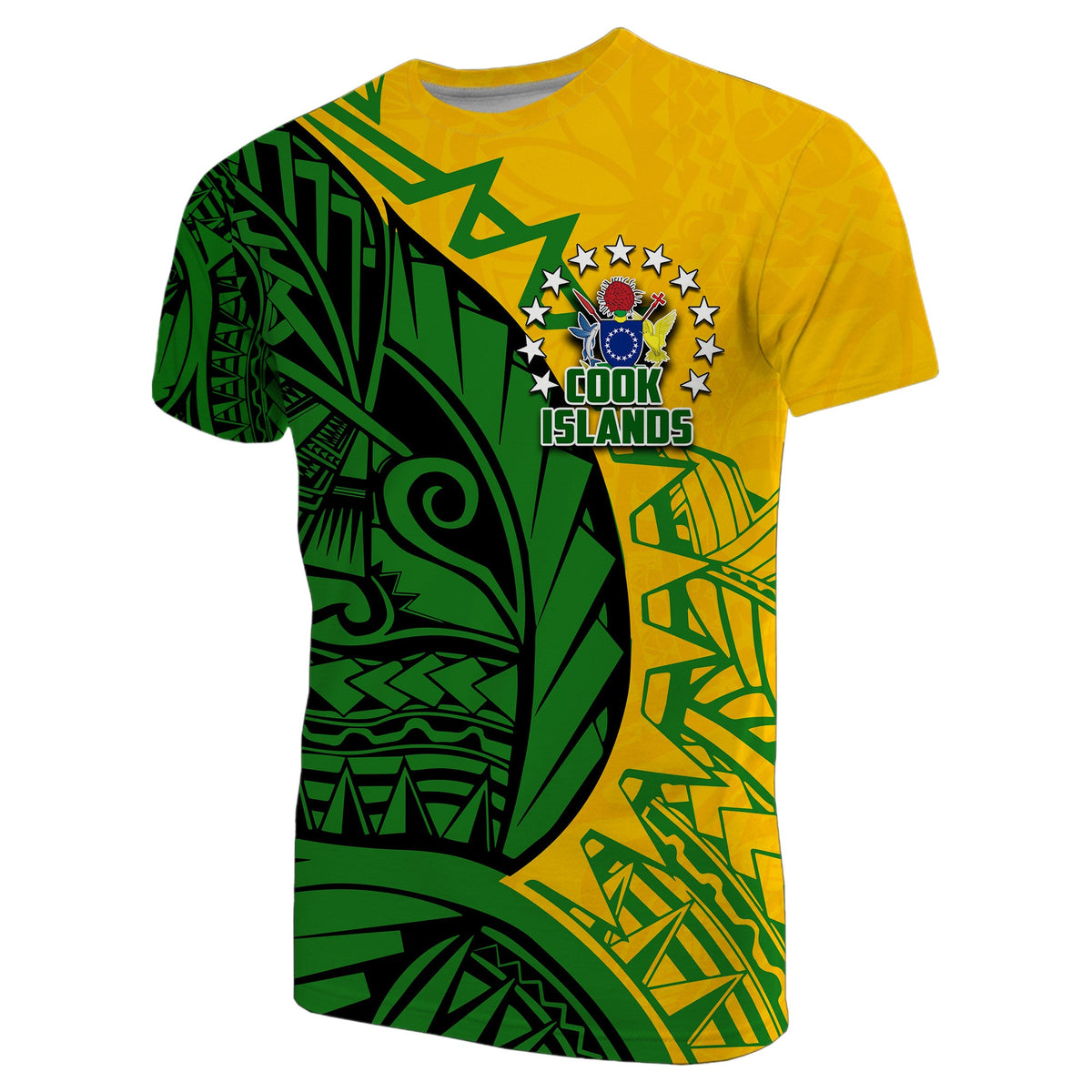 Custom Cook Islands T Shirt Polynesian Style LT6 Green - Polynesian Pride
