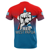 West Papua T Shirt Flag Color Simple Style LT6 - Polynesian Pride