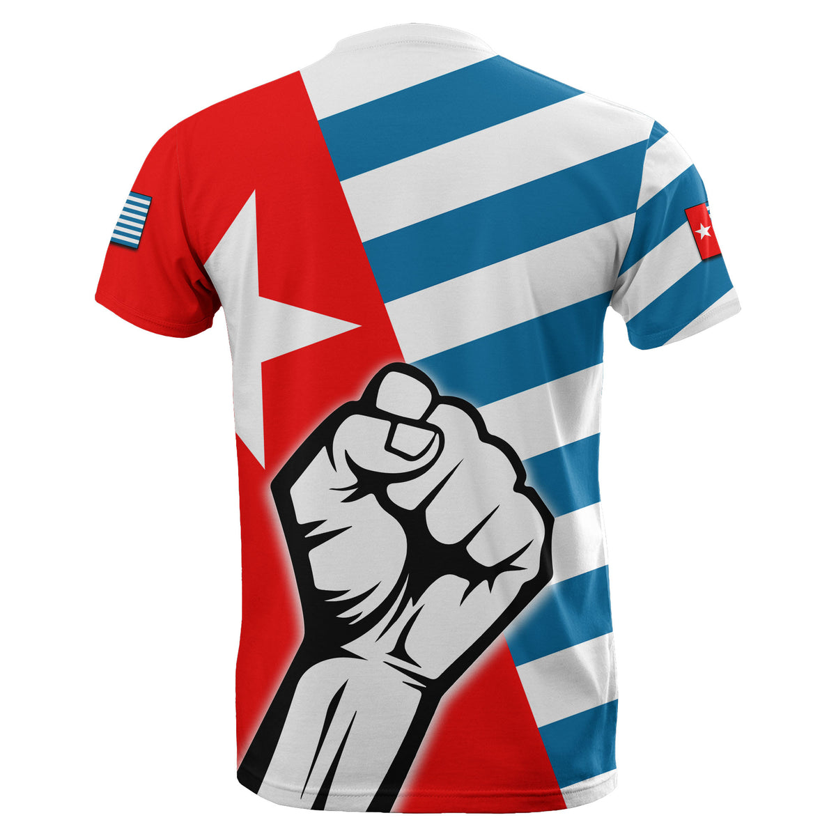 Free West Papua T Shirt Clenched Hands Flag LT6 - Polynesian Pride