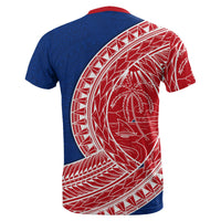 Guam T Shirt Rugby Version Coat of Arms Polynesian - Polynesian Pride