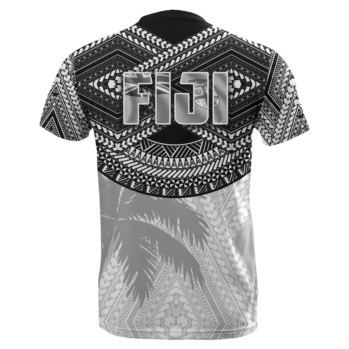 Fiji Rugby Polynesian T Shirt White - Polynesian Pride