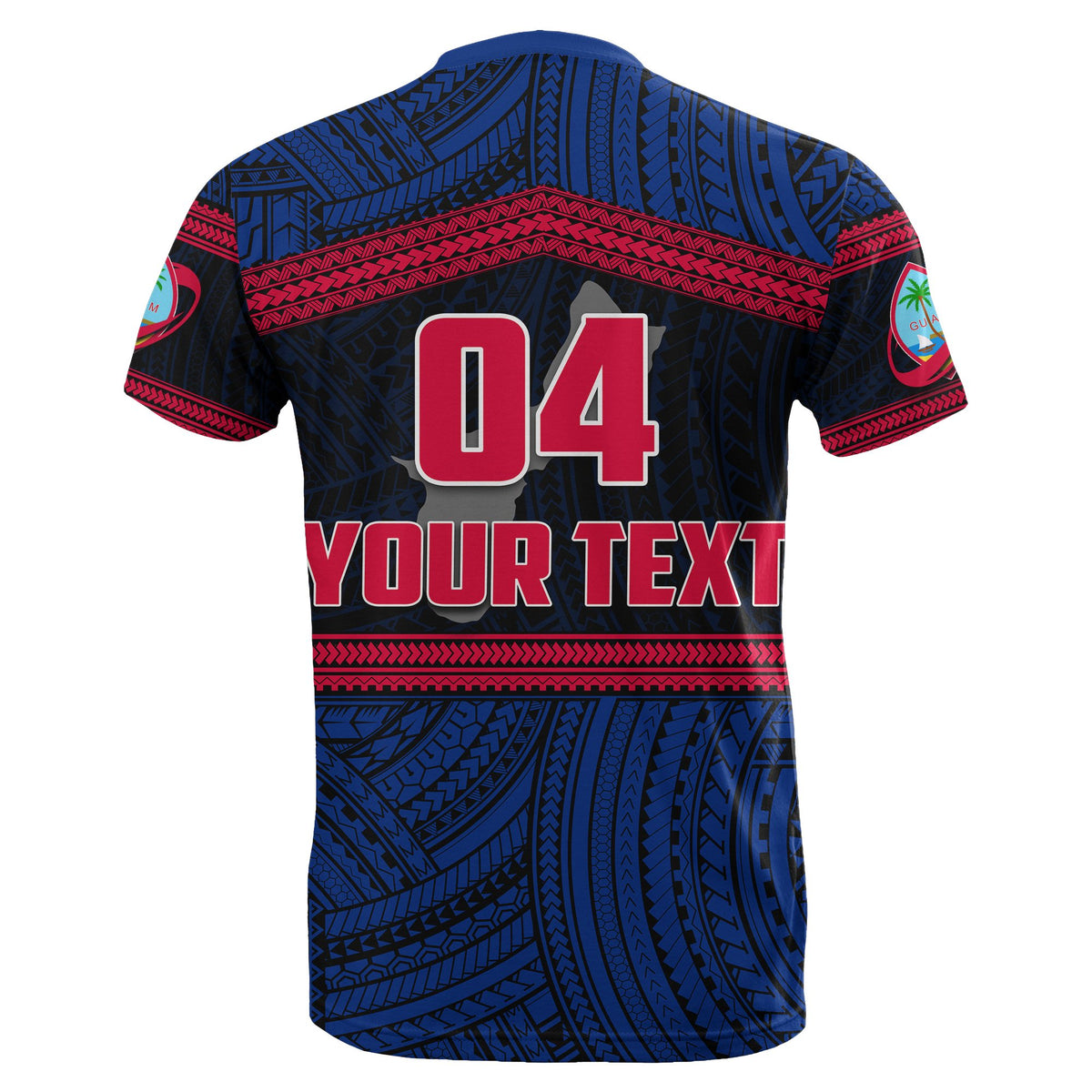 Custom Guam Rugby Polynesian Patterns T Shirt - Polynesian Pride