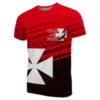 Wallis and Futuna Rugby T Shirt Polynesian Style Unisex Red - Polynesian Pride
