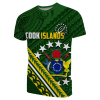 Cook Islands Rugby With Polynesian T Shirt Unisex Green - Polynesian Pride