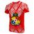 Tonga T Shirt Ngatu White and Red Style LT6 Unisex Red - Polynesian Pride