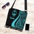 Guam Boho Handbag - Turquoise Polynesian Tentacle Tribal Pattern