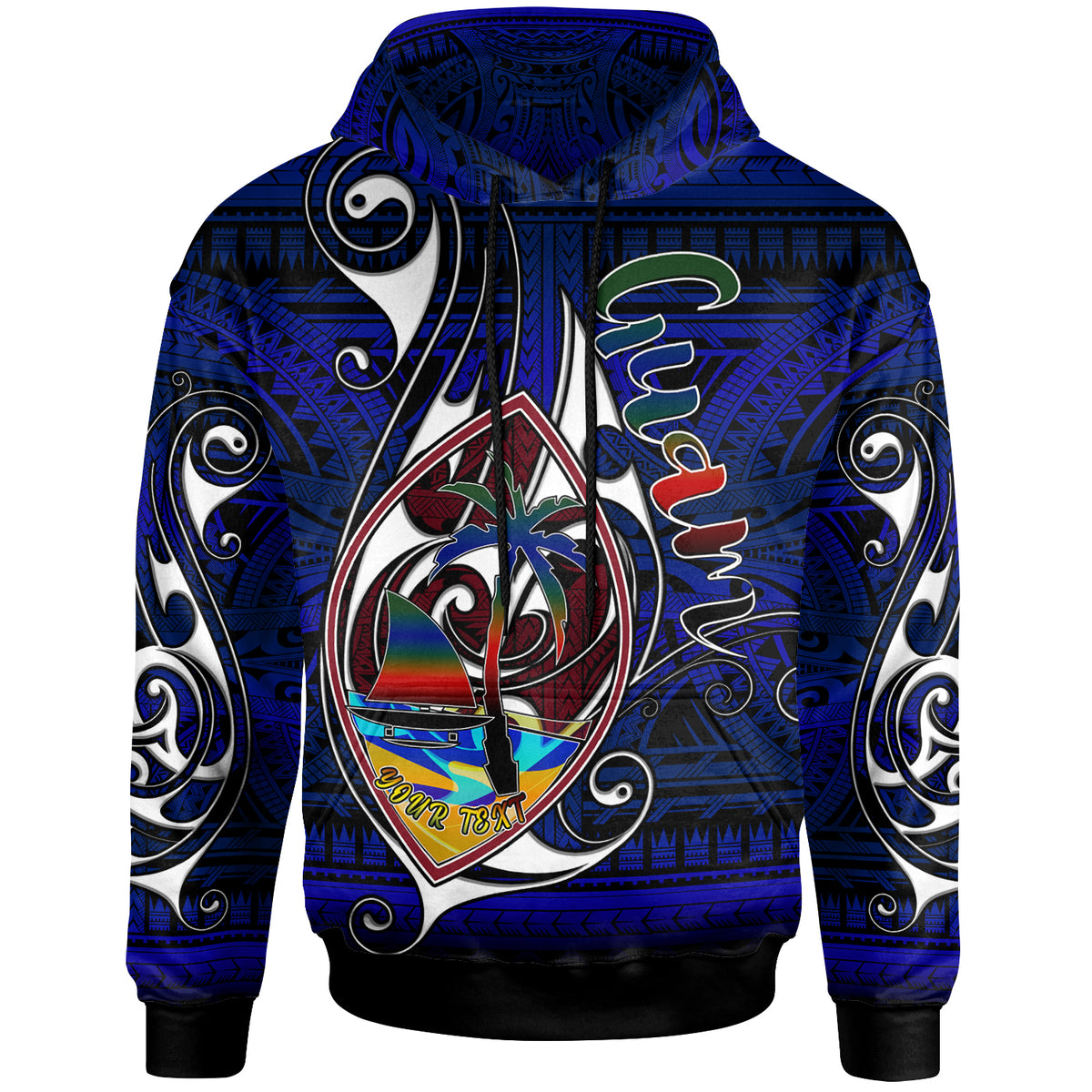 Guam Hoodie Custom Guam Independence Day With Hook Polynesian Patterns LT10 - Polynesian Pride