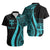 Fiji Custom Personalised Short Sleeve Shirts - Turquosie Polynesian Tentacle Tribal Pattern Unisex Turquoise - Polynesian Pride