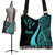 Kosrae Boho Handbag - Turquoise Polynesian Tentacle Tribal Pattern