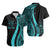 Fiji Custom Personalised Short Sleeve Shirts - Turquoise Polynesian Tentacle Tribal Pattern Crest Unisex Turquoise - Polynesian Pride