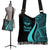Marshall Islands Boho Handbag - Turquoise Polynesian Tentacle Tribal Pattern Crest