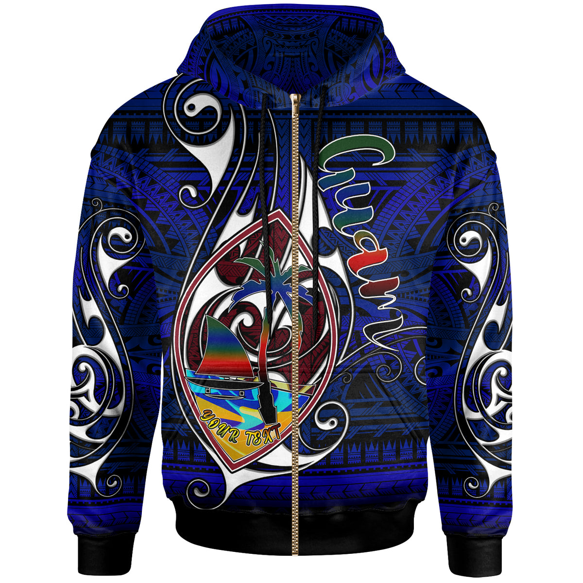 Guam Hoodie Custom Guam Independence Day With Hook Polynesian Patterns LT10 - Polynesian Pride