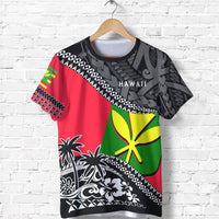 Hawaii T Shirt Kanaka Maoli Flag Fall In The Wave Unisex Red - Polynesian Pride