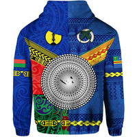 Vanuatu Tafea Province and Kanaky New Caledonia Zip Hoodie Together LT8 - Polynesian Pride