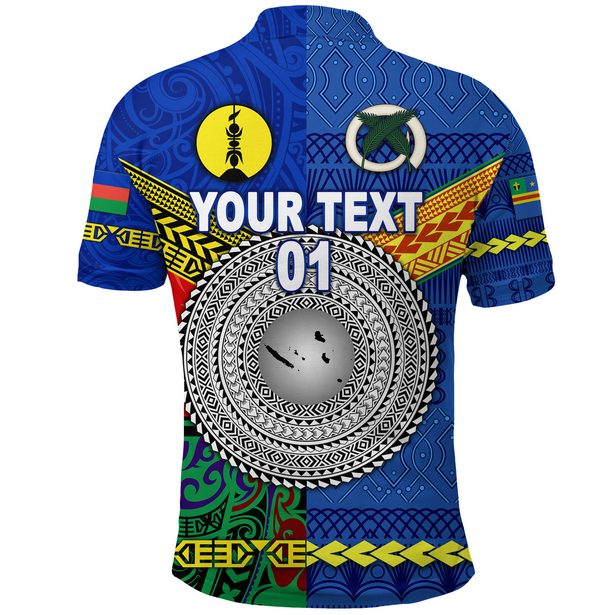 Custom Vanuatu Tafea Province and Kanaky New Caledonia Polo Shirt Together, Custom Text and Number LT8 - Polynesian Pride