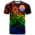 Tahiti T Shirt The Flow of The Ocean Rainbow Color Unisex Rainbow - Polynesian Pride