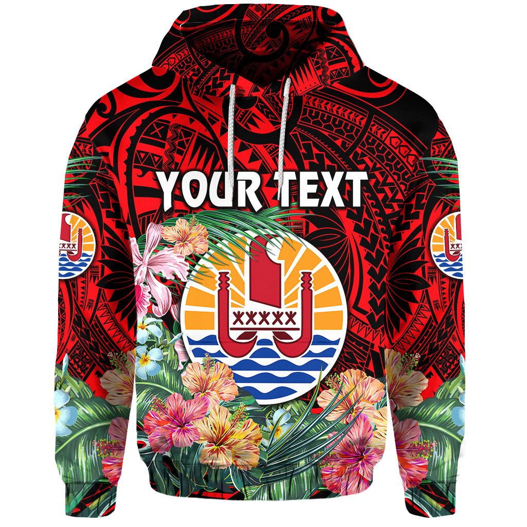 Custom Tahiti Hoodie French Polynesia Simple Vibes Red LT8 Unisex Red - Polynesian Pride