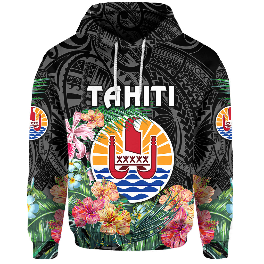Tahiti Hoodie French Polynesia Simple Vibes Black LT8 Unisex Black - Polynesian Pride
