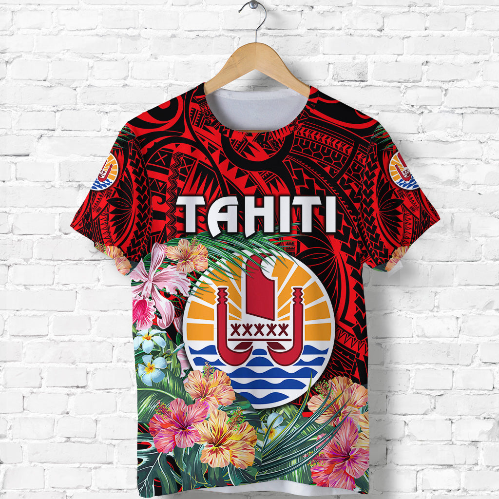 Tahiti T Shirt French Polynesia Simple Vibes Red LT8 Unisex Red - Polynesian Pride
