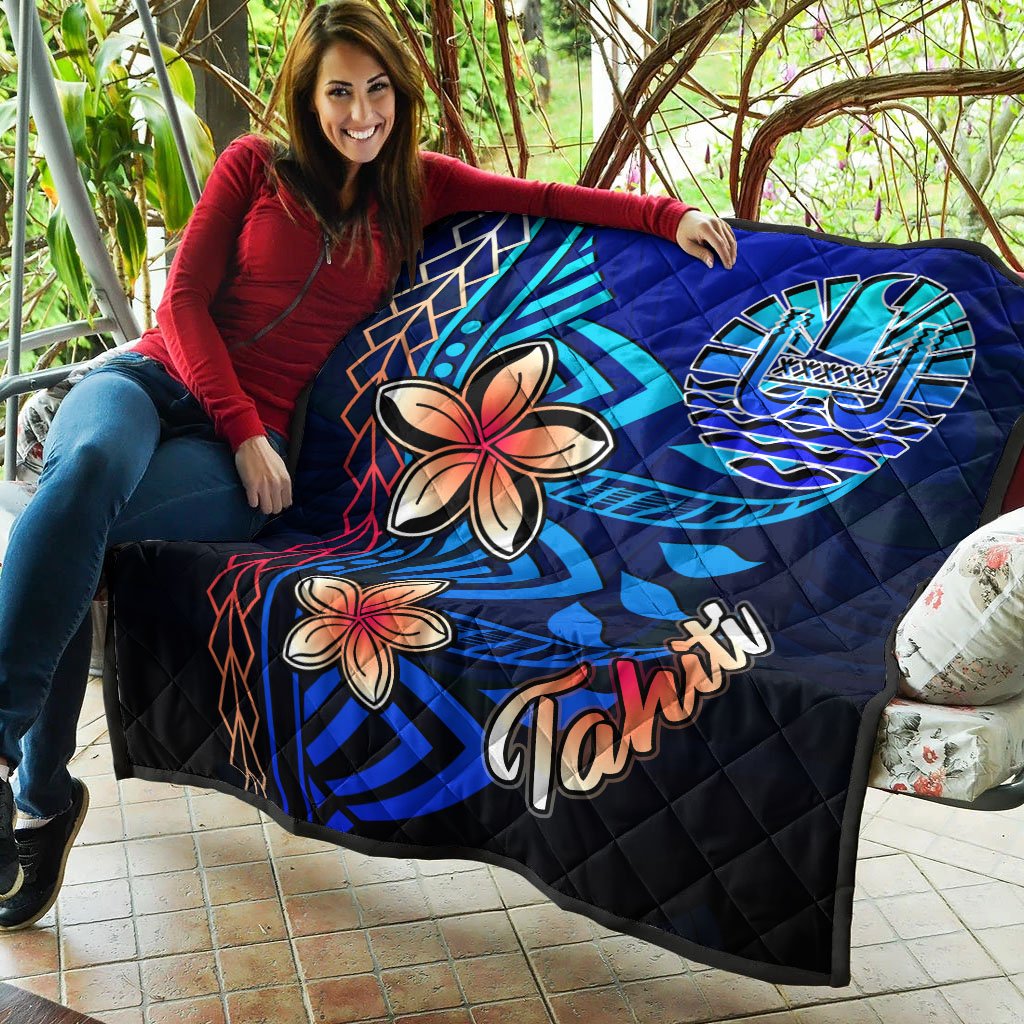 Tahiti Premium Quilt - Vintage Tribal Mountain - Polynesian Pride