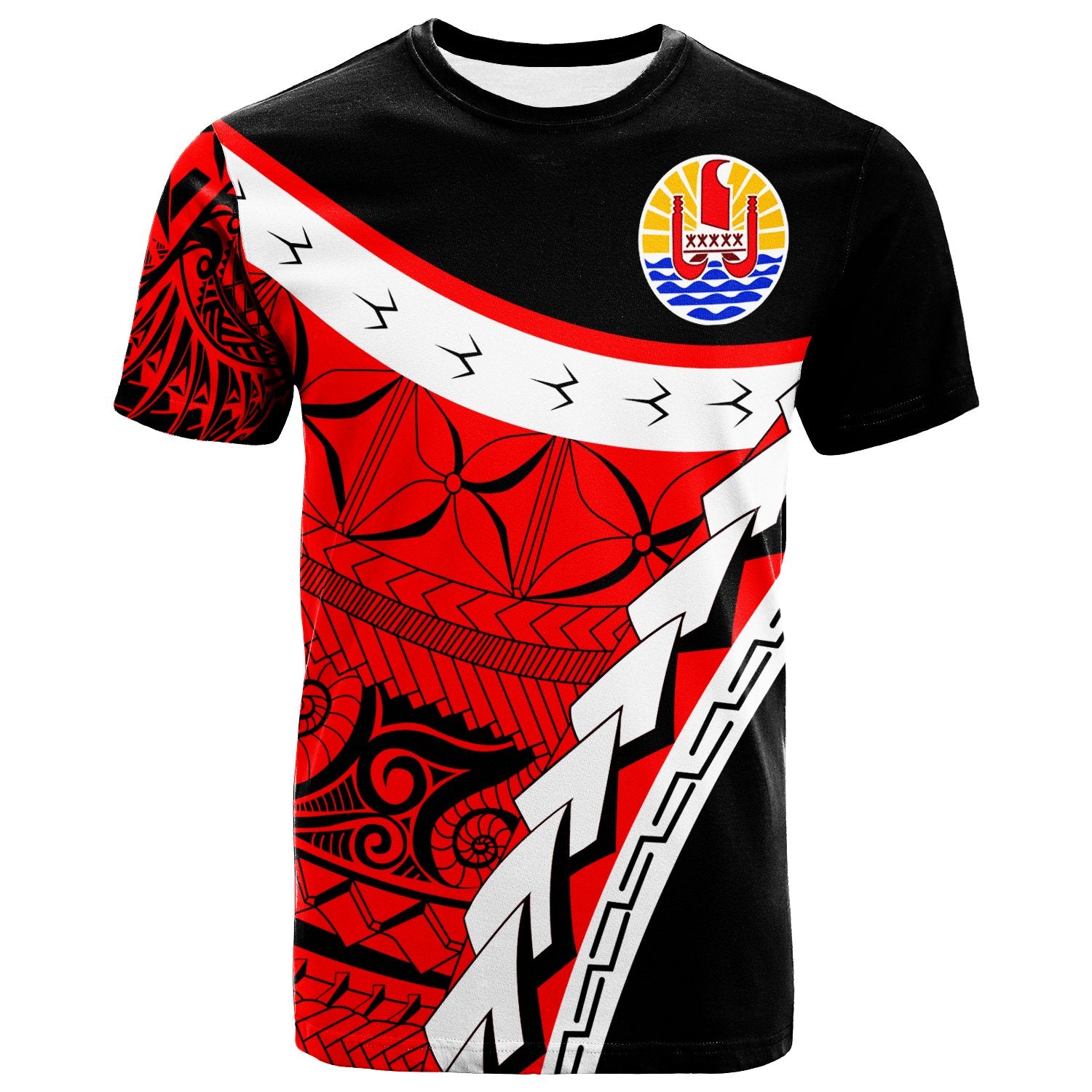 Tahiti Custom T Shirt Proud of Tahiti Unisex Red - Polynesian Pride