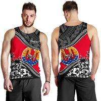 Tahiti Men Tank Top Fall In The Wave K9 - Polynesian Pride