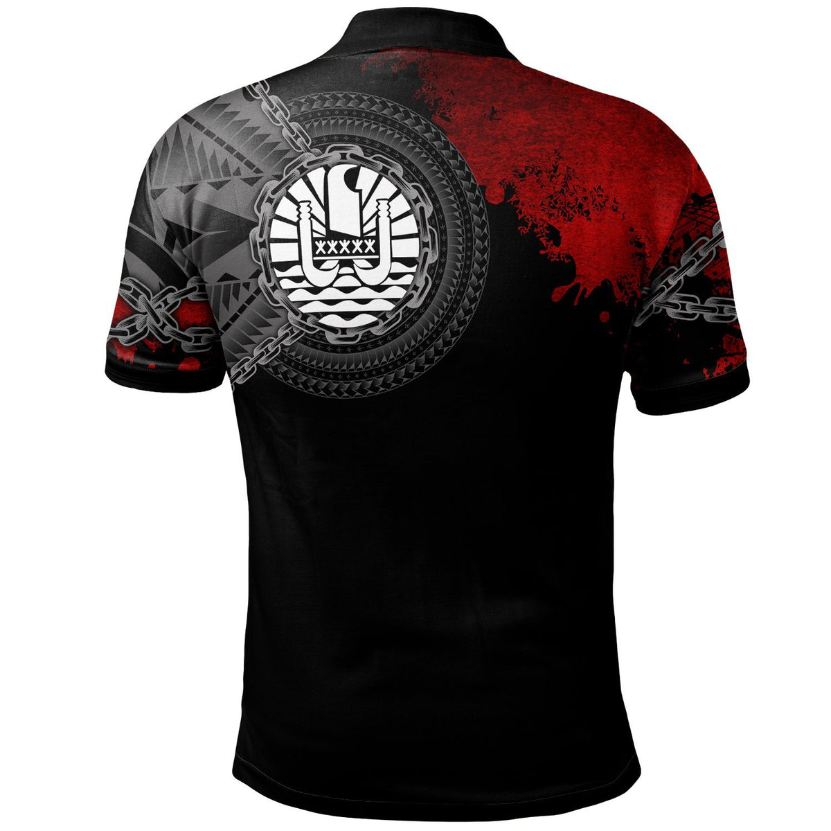 Tahiti Polo Shirt Polynesian Chain Style - Polynesian Pride