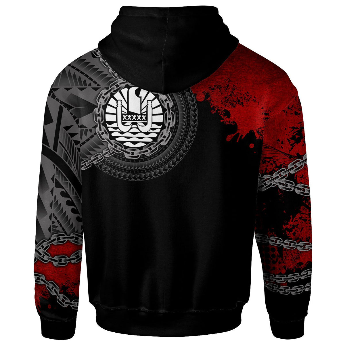 Tahiti Polynesian Custom Hoodie Polynesian Chain Style - Polynesian Pride
