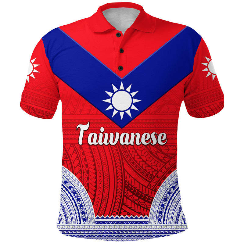 taiwanese-polo-shirt-taiwan-unique-polynesian-tattoo
