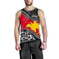 Papua New Guinea Men Tank Top Fall In The Wave K9 Red - Polynesian Pride