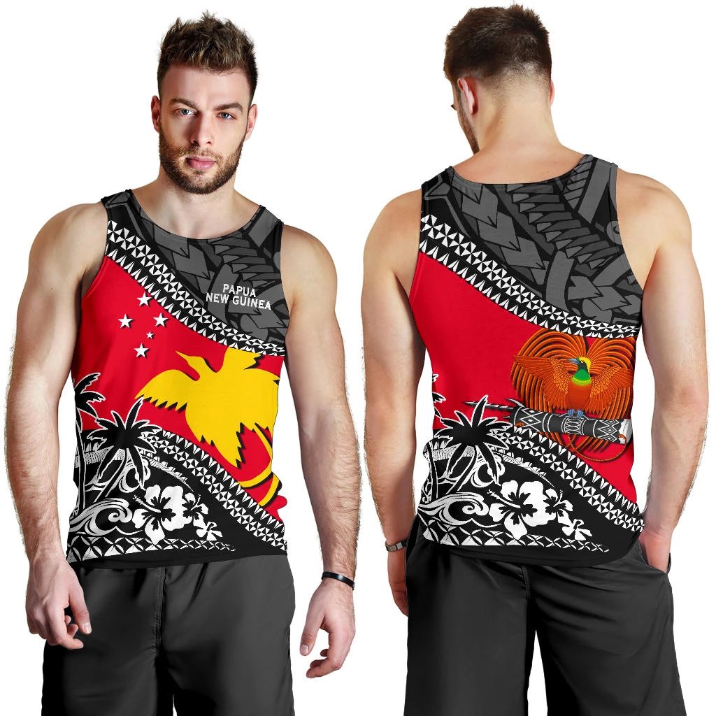 Papua New Guinea Men Tank Top Fall In The Wave K9 - Polynesian Pride