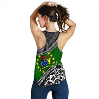 Cook Islands Women Racerback Tank Fall In The Wave - Polynesian Pride