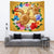 Hawaii Turtle Hibiscus Wreath Polynesian Tapestry - Crown Style - AH Wall Tapestry Gold - Polynesian Pride
