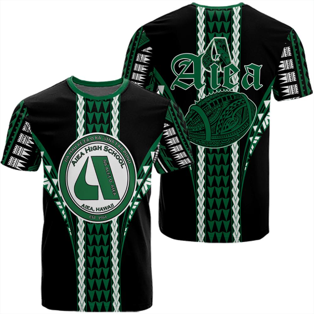 Hawaii Aiea High Football Jersey T Shirt Unisex Green - Polynesian Pride