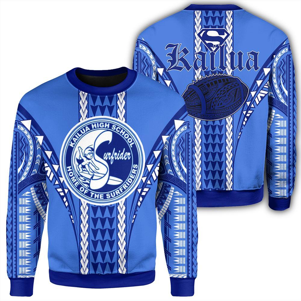 Hawaii - Kailua High Football Jersey Sweatshirt - AH Unisex Blue - Polynesian Pride