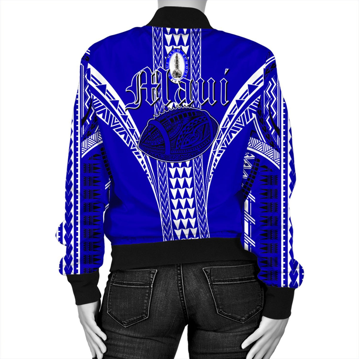 Hawaii Bomber Jacket - Maui High Football Jersey Bomber Jacket - AH - Polynesian Pride