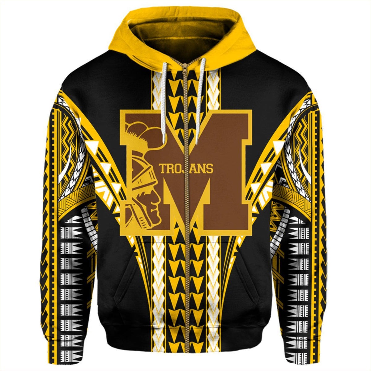 Hawaii Hoodie Mililani High Football Jersey Hoodie Zip - Polynesian Pride