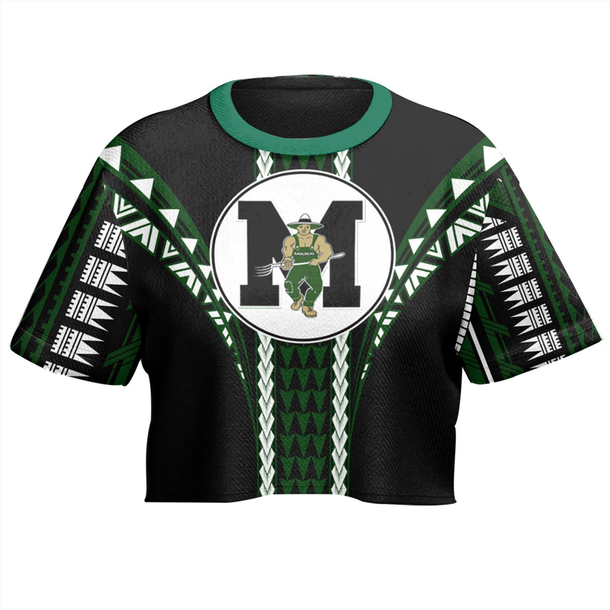 Hawaii - Molokai High Football Jersey Crop Top T - Shirt - AH - Polynesian Pride