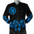 Nihoa Map Hibiscus Polynesian Bomber Jacket - Lithe Style - AH Blue Unisex - Polynesian Pride