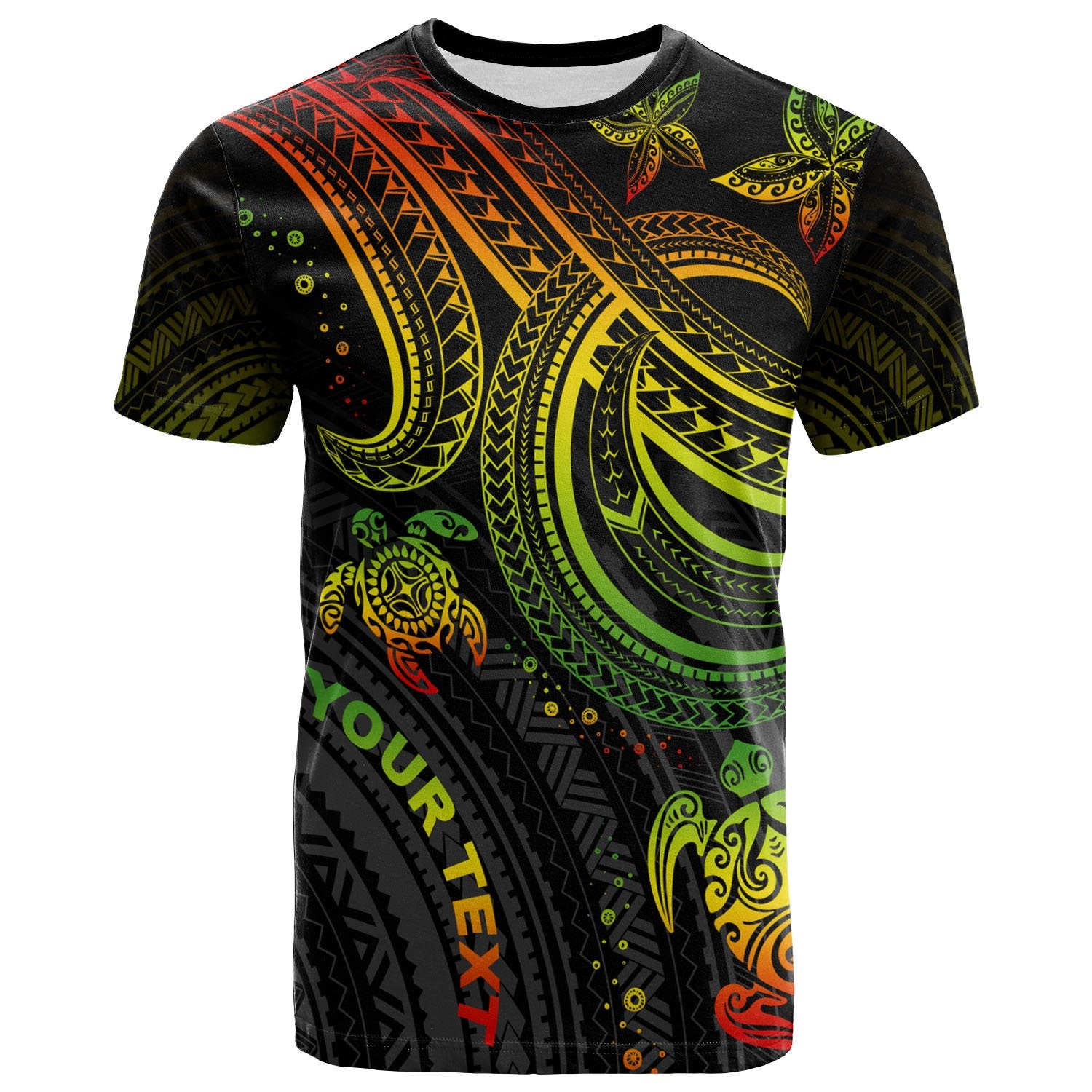 Polynesian Custom T shirt Reggae Turtle Unisex Art - Polynesian Pride