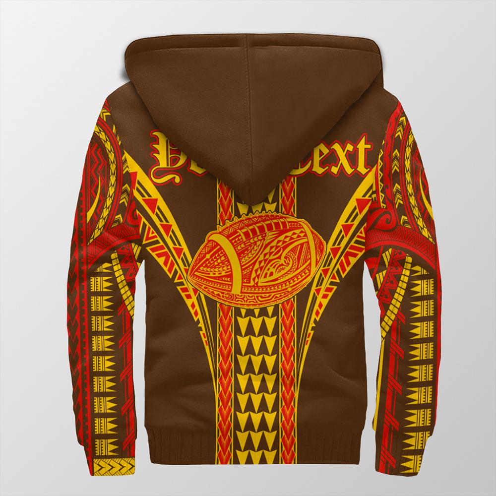 (Personalised) Hawaii - The Hawaiians Football Sherpa Hoodie AH - Polynesian Pride