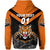 Custom Papua New Guinea Lae Snax Tigers Hoodie Rugby Original Style Black, Custom Text and Number LT8 - Polynesian Pride