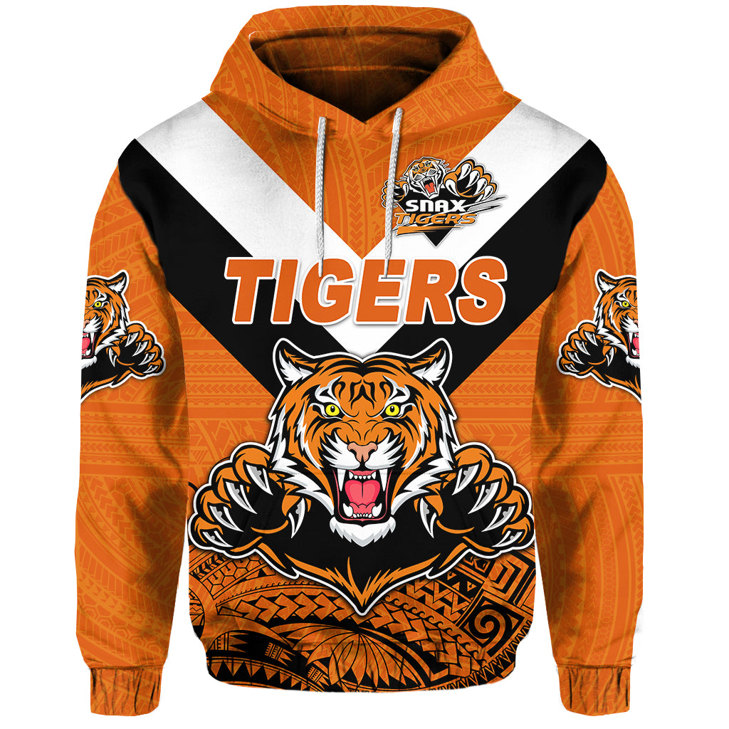 Papua New Guinea Lae Snax Tigers Hoodie Rugby Simple Style Orange LT8 - Polynesian Pride
