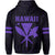 Polynesian King Kanaka Map Seal of Hawaii Hoodie Purple - Polynesian Pride